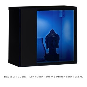 Ensemble meubles de salon SWITCH XXIV design, coloris noir brillant.