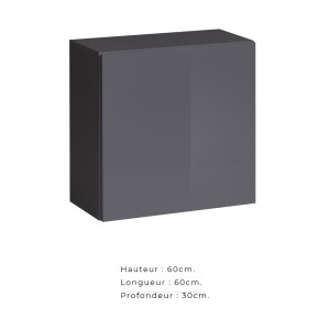 Ensemble meubles de salon SWITCH XXVI design, coloris noir et gris.