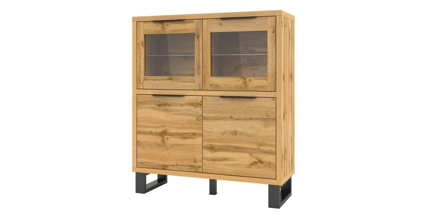 Bahut design collection MILO. Coloris chêne. Meuble idéal pour votre salle à manger