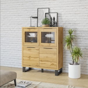 Bahut design collection MILO. Coloris chêne. Meuble idéal pour votre salle à manger