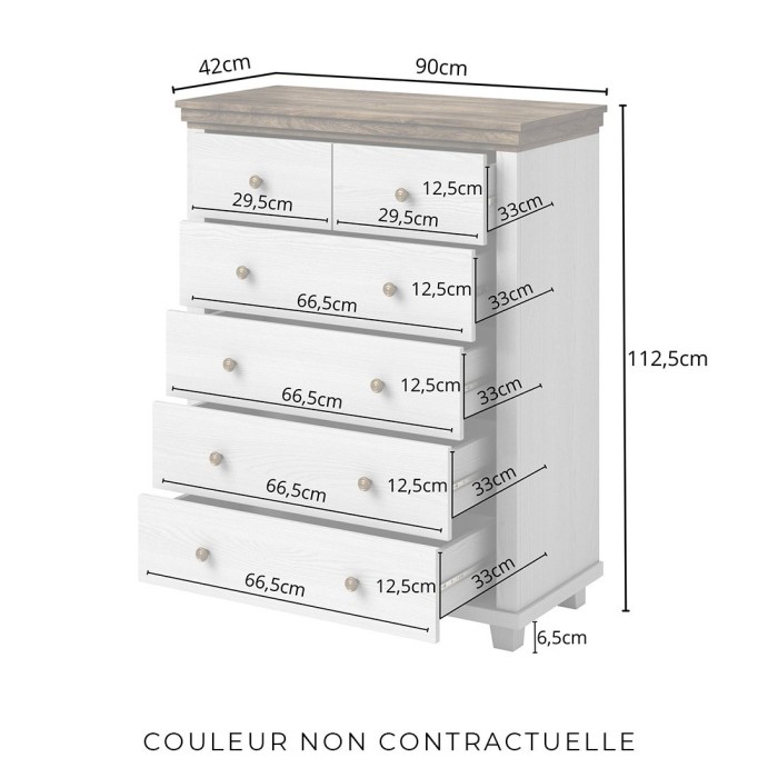 Chambre à coucher ASSIA : Armoire 200cm, Lit 180x200, commode, chevets. Coloris vert kaki et  chêne.