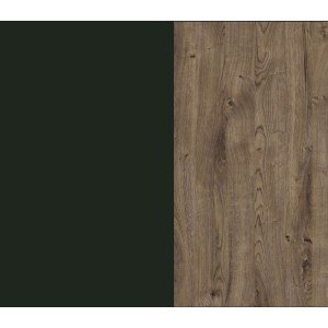 Armoire 200x220 avec 4 portes. Coloris vert kaki et chêne. Collection ASSIA