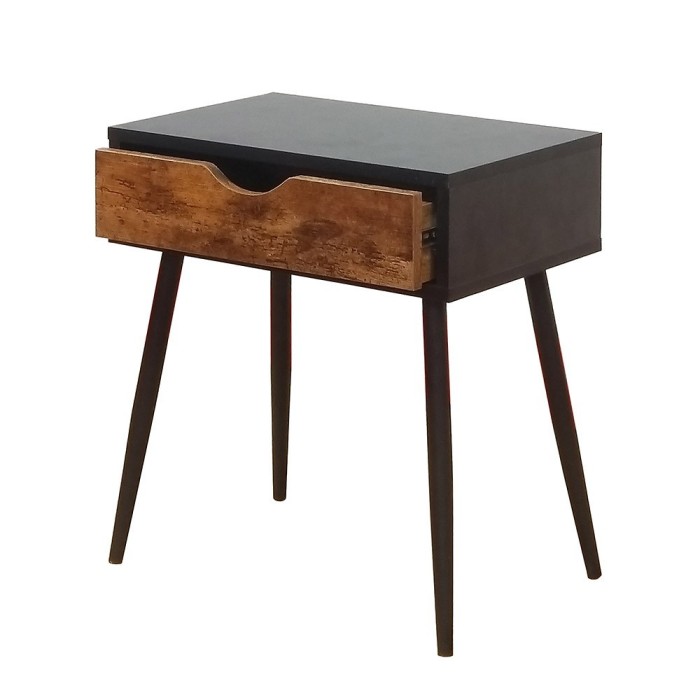 Table de Chevet collection HAALAND coloris noir style Scandinave.