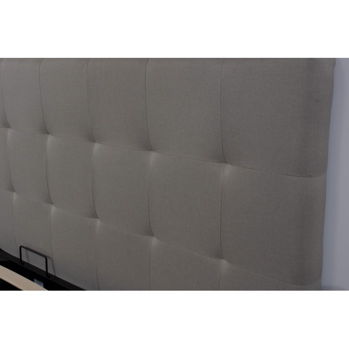 Lit coffre une place collection DESERT - Couleur beige - 90x200cm - Sommier inclus