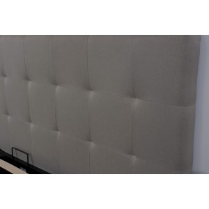 Lit coffre une place collection DESERT - Couleur beige - 90x200cm - Sommier inclus