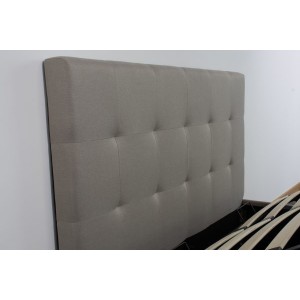 Lit coffre une place collection DESERT - Couleur beige - 90x200cm - Sommier inclus