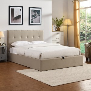 Lit coffre collection DESERT - Couleur beige - 140x200cm - Sommier inclus