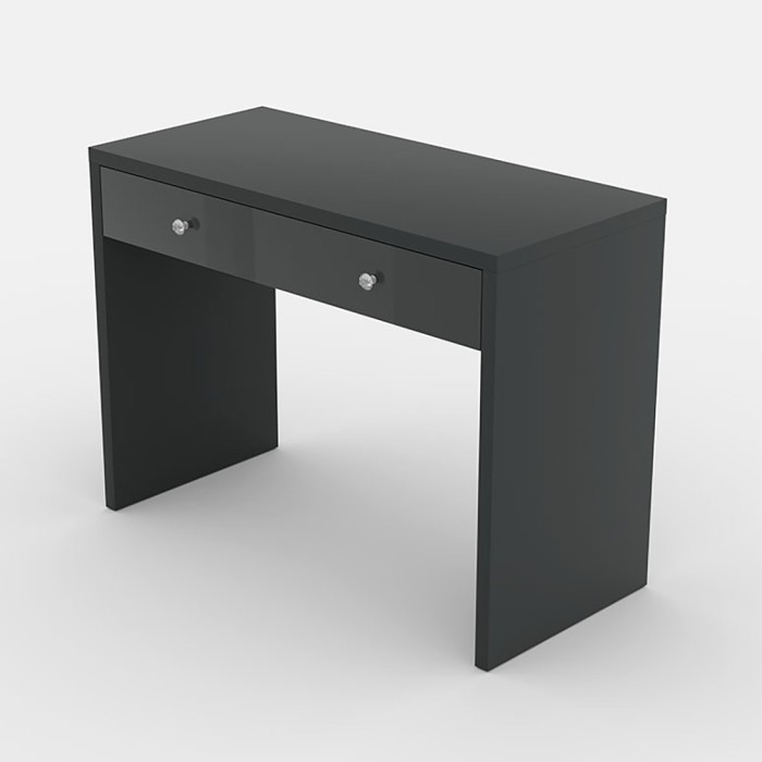 Bureau droit design avec grand tiroir collection BRIXTON coloris gris.