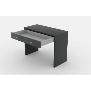 Bureau droit design avec grand tiroir collection BRIXTON coloris gris.