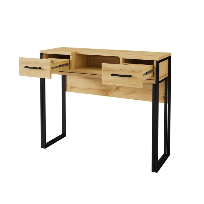 Ensemble Bibliothèque et Console extensible en Bureau avec nombreux rangements collection JASPER.