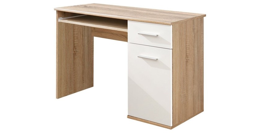 Bureau enfant, Ado avec étagère coulissante, 1 porte et un tiroir collection DENVER