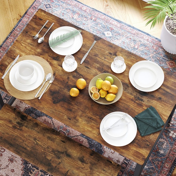 Table à manger 4 places style industriel collection TAMPA.