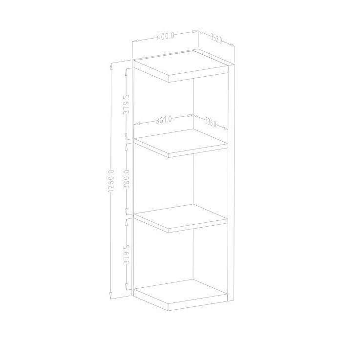 Étagère verticale design collection CORK. Aspect Pin
