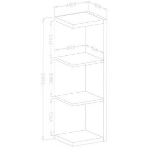 Étagère verticale design collection CORK. Aspect Pin