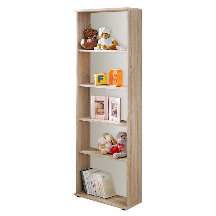 Bibliothèque 4 étagères pour chambre d'enfant coloris chêne collection DENVER.