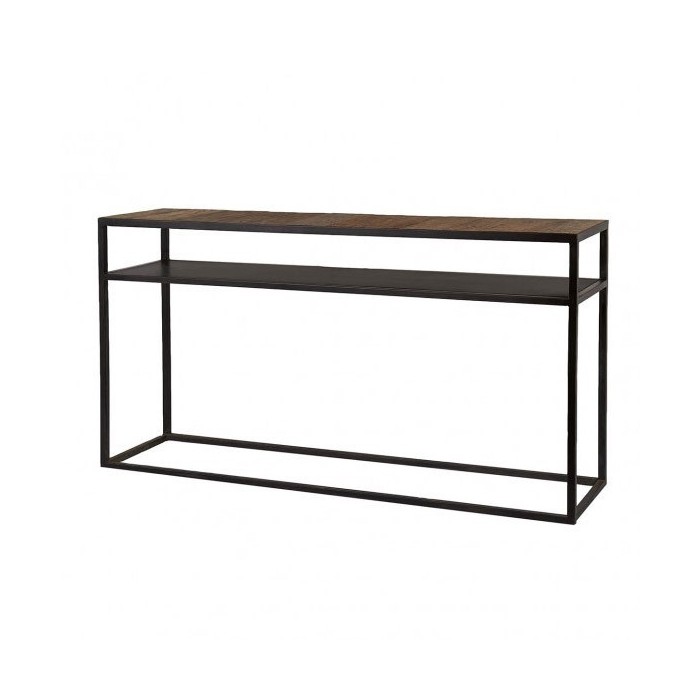 Console de salon style industriel en bois massif. Collection MODENE
