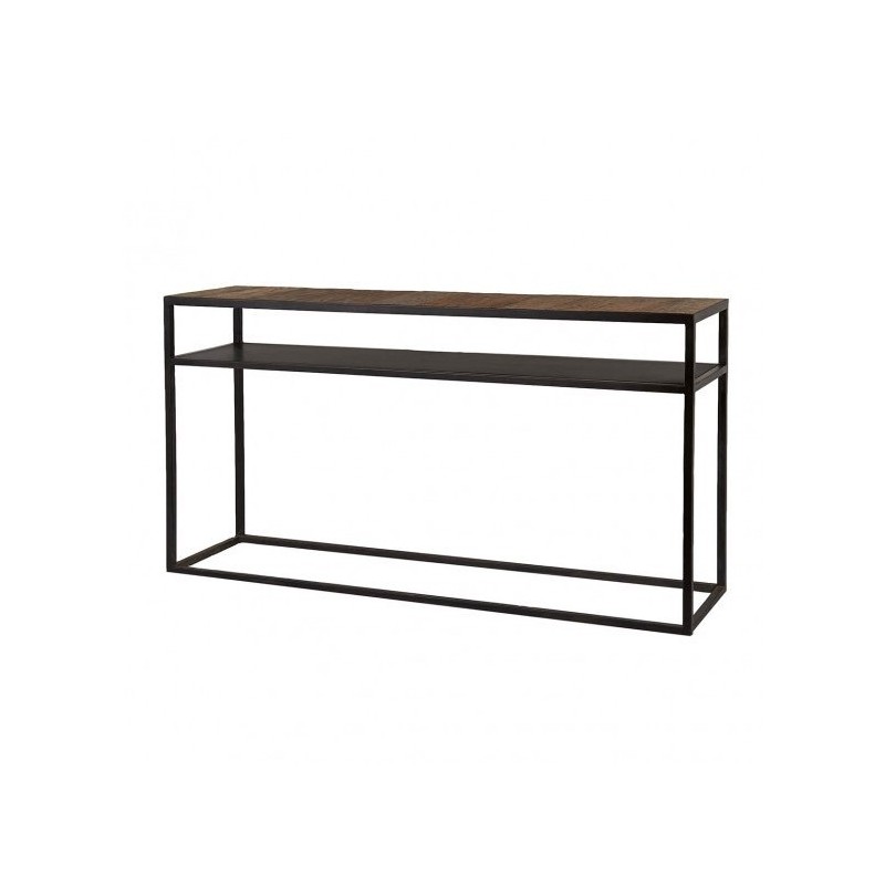 Console de salon style industriel en bois massif. Collection MODENE