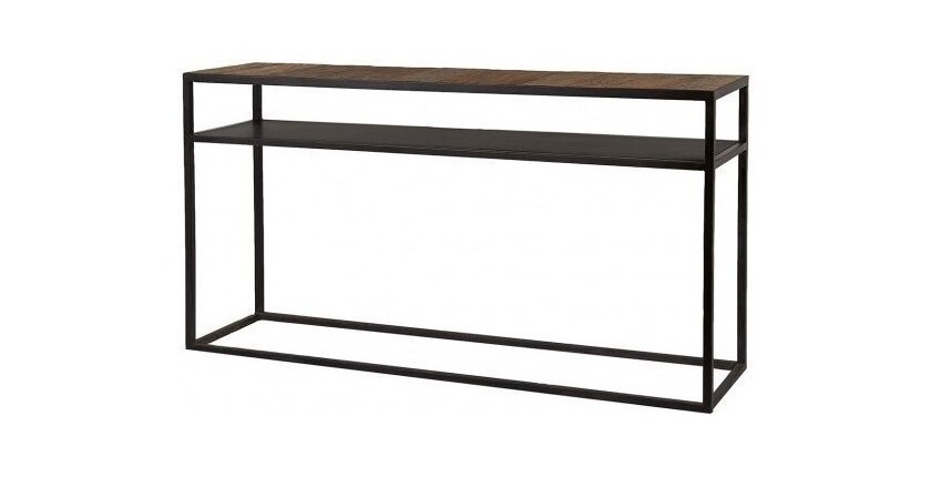 Console de salon style industriel en bois massif. Collection MODENE