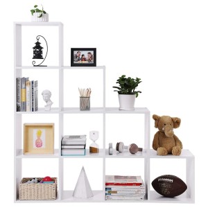 Bibliothèque escalier style design collection IOWA. Coloris blanc.