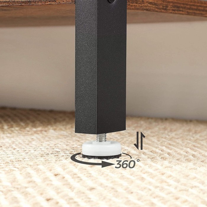 Bibliothèque 4 étages style rustique collection Austin. Coloris bois foncé.