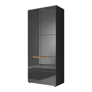 Armoire de rangement coloris gris collection LUCIA. Meuble design idéal pour votre salle à manger.
