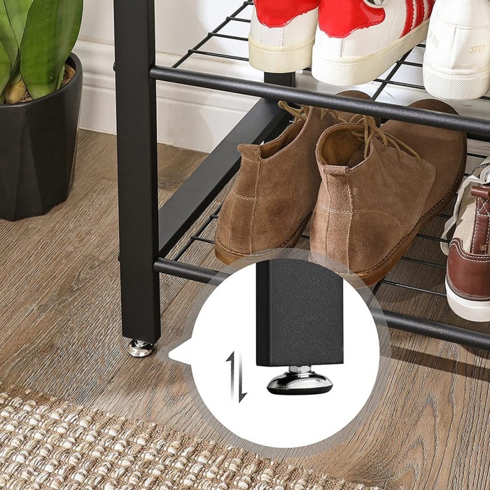 Portant collection CALI coloris bois clair. Meuble d'entrée avec penderie et rangement chaussures intégrés