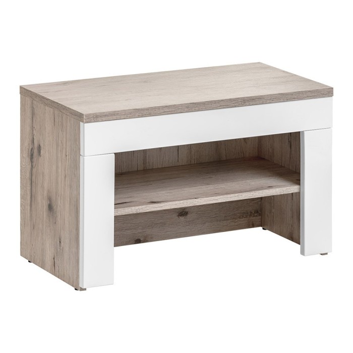 Meuble d'entrée - ONYX 3 - Coloris chêne et blanc