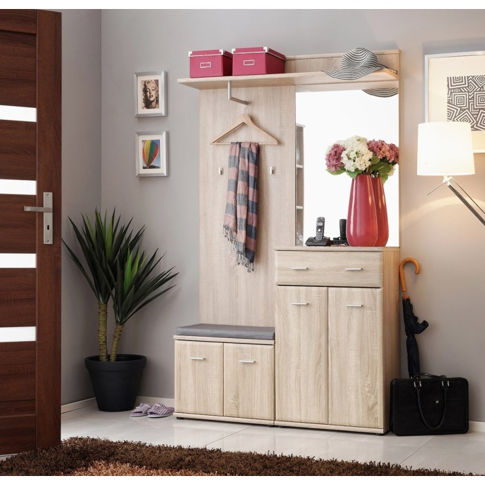 Meuble d'entrée - ARIA 2 - Coloris chêne