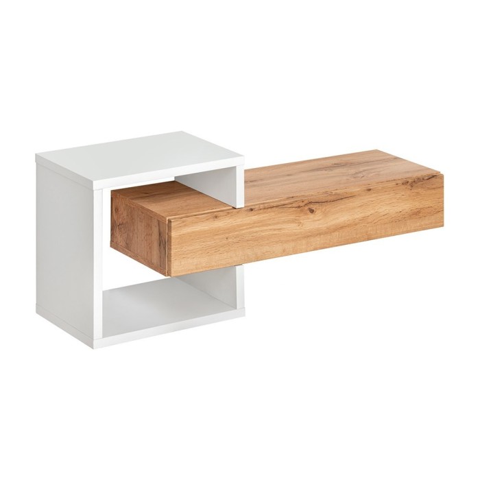 Meuble d'entrée - TORTH 2 - Coloris chêne et blanc