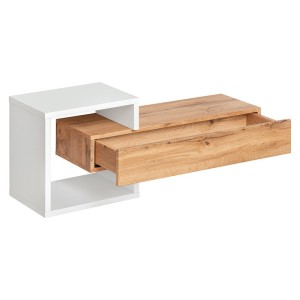 Meuble d'entrée - TORTH 2 - Coloris chêne et blanc