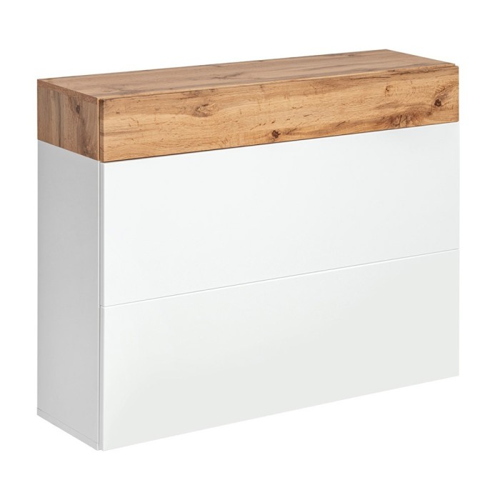 Meuble d'entrée - TORTH 5 - Coloris chêne et blanc