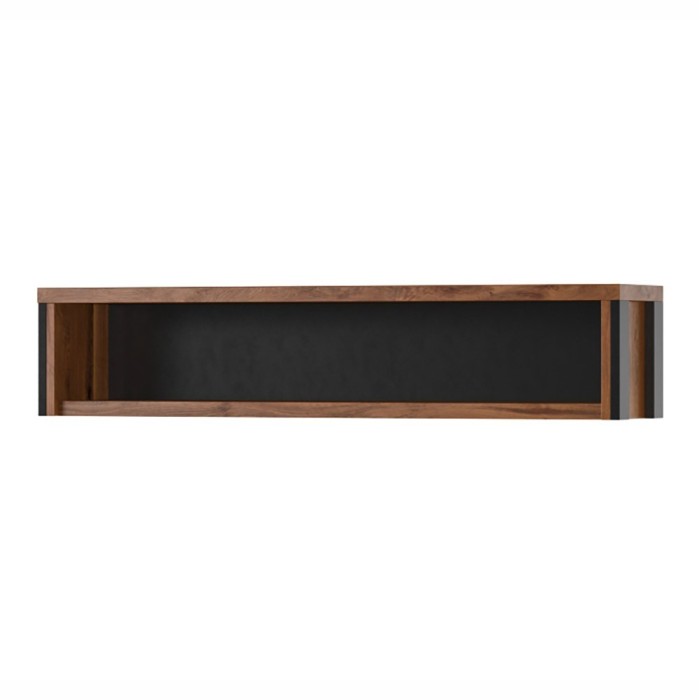 Etagère 120cm collection WINDSOR. Coloris chêne foncé et gris anthracite.