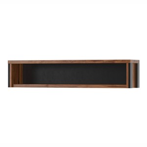 Etagère 120cm collection WINDSOR. Coloris chêne foncé et gris anthracite.