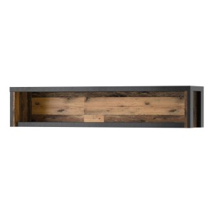 Etagère 120cm collection WINDSOR. Coloris gris anthracite et chêne foncé.