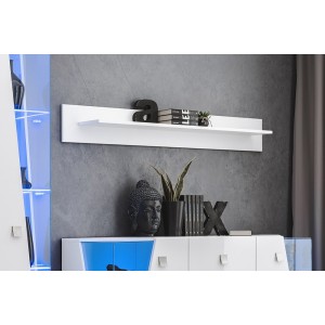 Etagère design 150cm collection SPIKE . Couleur blanc mat