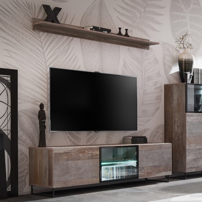 Etagère design 150cm collection KAN. Look tendance type industriel.