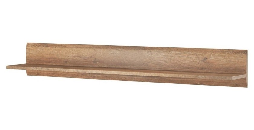 Étagère murale design 160cm coloris chêne. Collection BREDA.