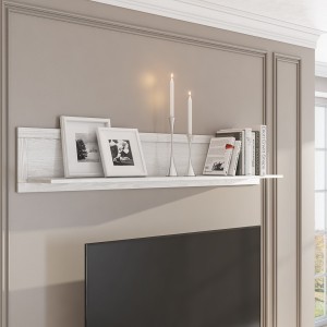 Étagère murale 180cm coloris frêne blanc. Collection ASSIA.