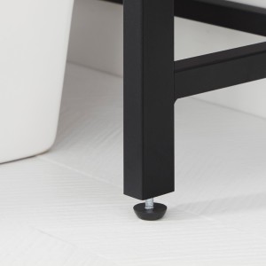 Meuble pour WC, machine à laver style industriel coloris chêne foncé et noir collection TALKE