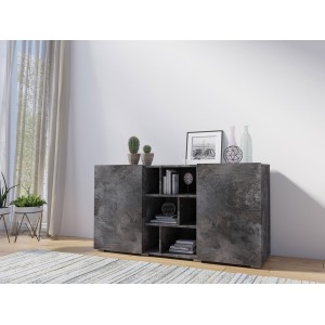 Buffet 130cm style design collection NARVA. Coloris ardoise.