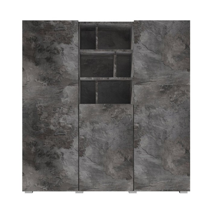 Buffet haut 130cm style design collection NARVA. Coloris ardoise.