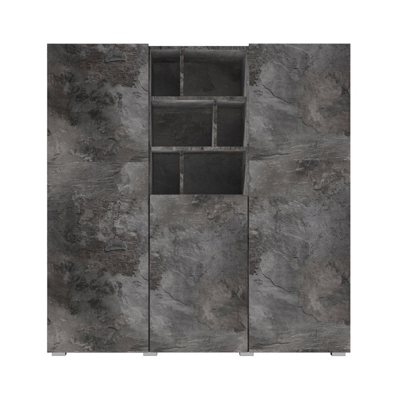 Buffet haut 130cm style design collection NARVA. Coloris ardoise.