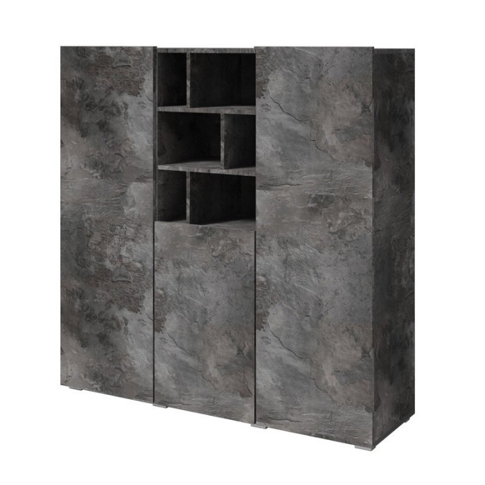 Buffet haut 130cm style design collection NARVA. Coloris ardoise.