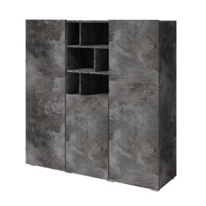 Buffet haut 130cm style design collection NARVA. Coloris ardoise.