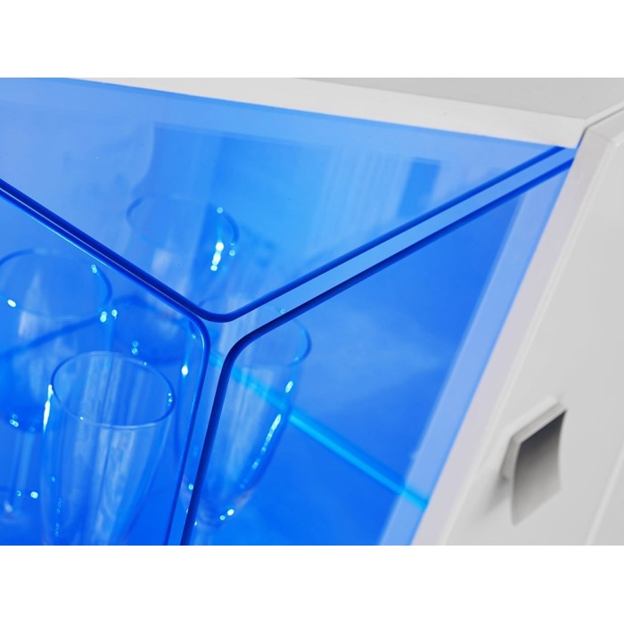 Buffet design 150cm collection SPIKE avec LED intégrées. Coloris blanc.