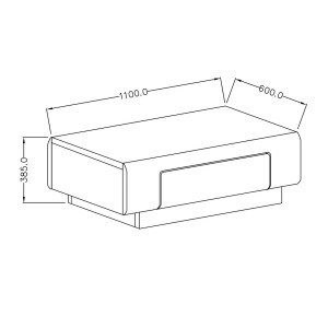 Ensemble complet de 6 meubles de salon collection OHIO. Coloris blanc et effet chêne.