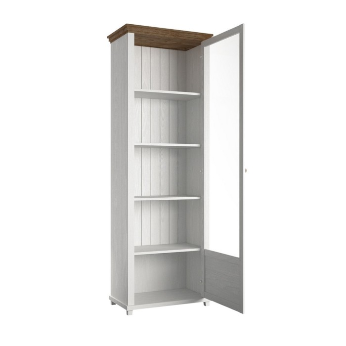 Ensemble de 6 meubles pour votre salon coloris frêne blanc et chêne. Collection ASSIA