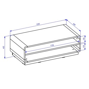 Ensemble de 5 meubles de salon collection VILLA. Couleur chêne et noir mat.
