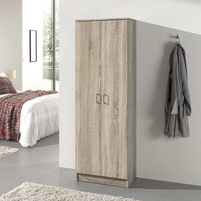 Armoire de rangement REY 60cm, idéal pour votre entrée, votre buanderie ou encore votre salle de bain.