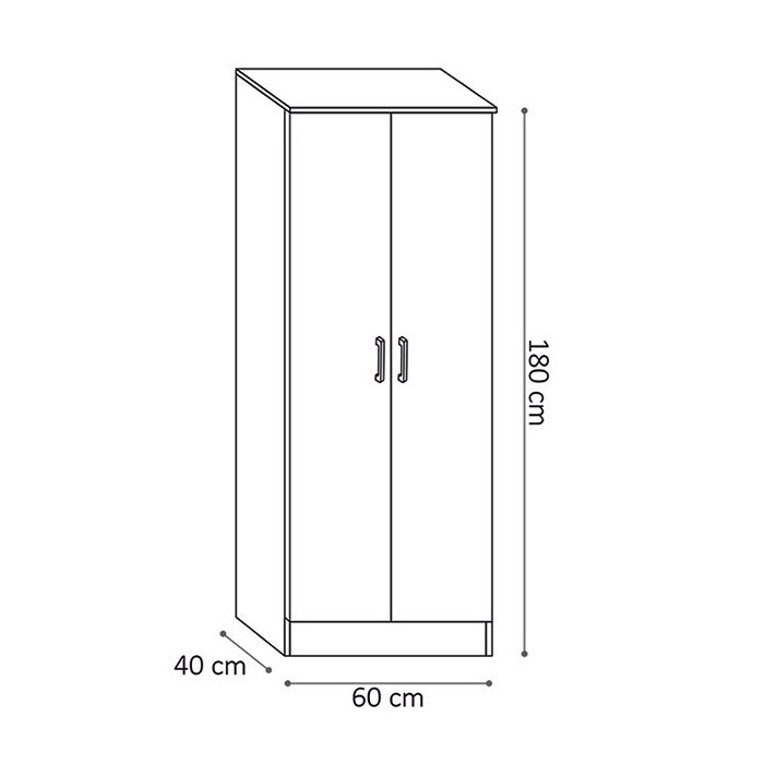 Armoire de rangement REY 60cm, idéal pour votre entrée, votre buanderie ou encore votre salle de bain.